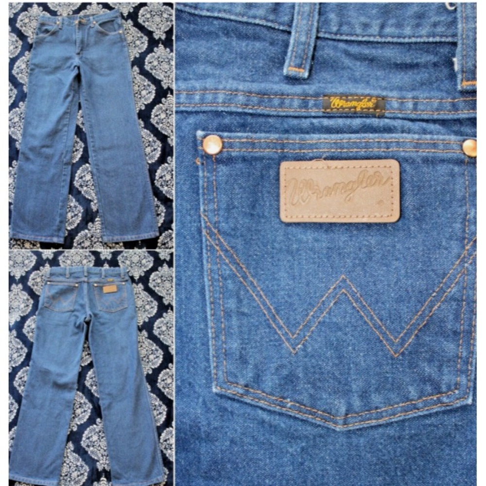 Vintage Wrangler Cowboy Cut Slim Fit 936Den 30W x 29L Blue Jeans (Mexico Made)